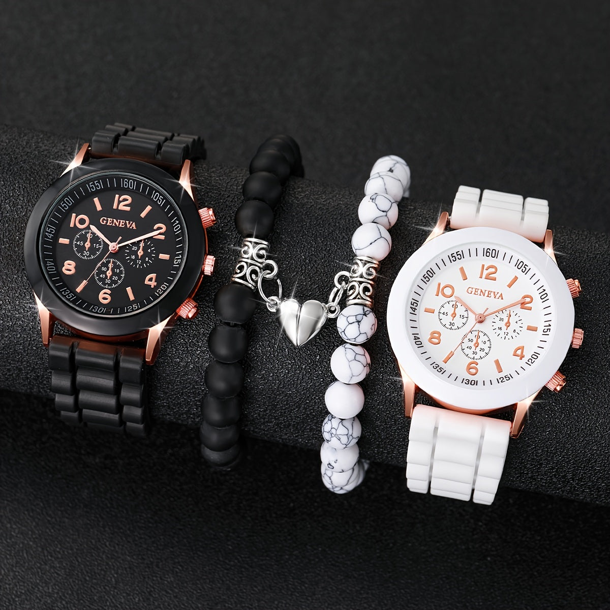 Montres et bracelets coeur couple saint valentin