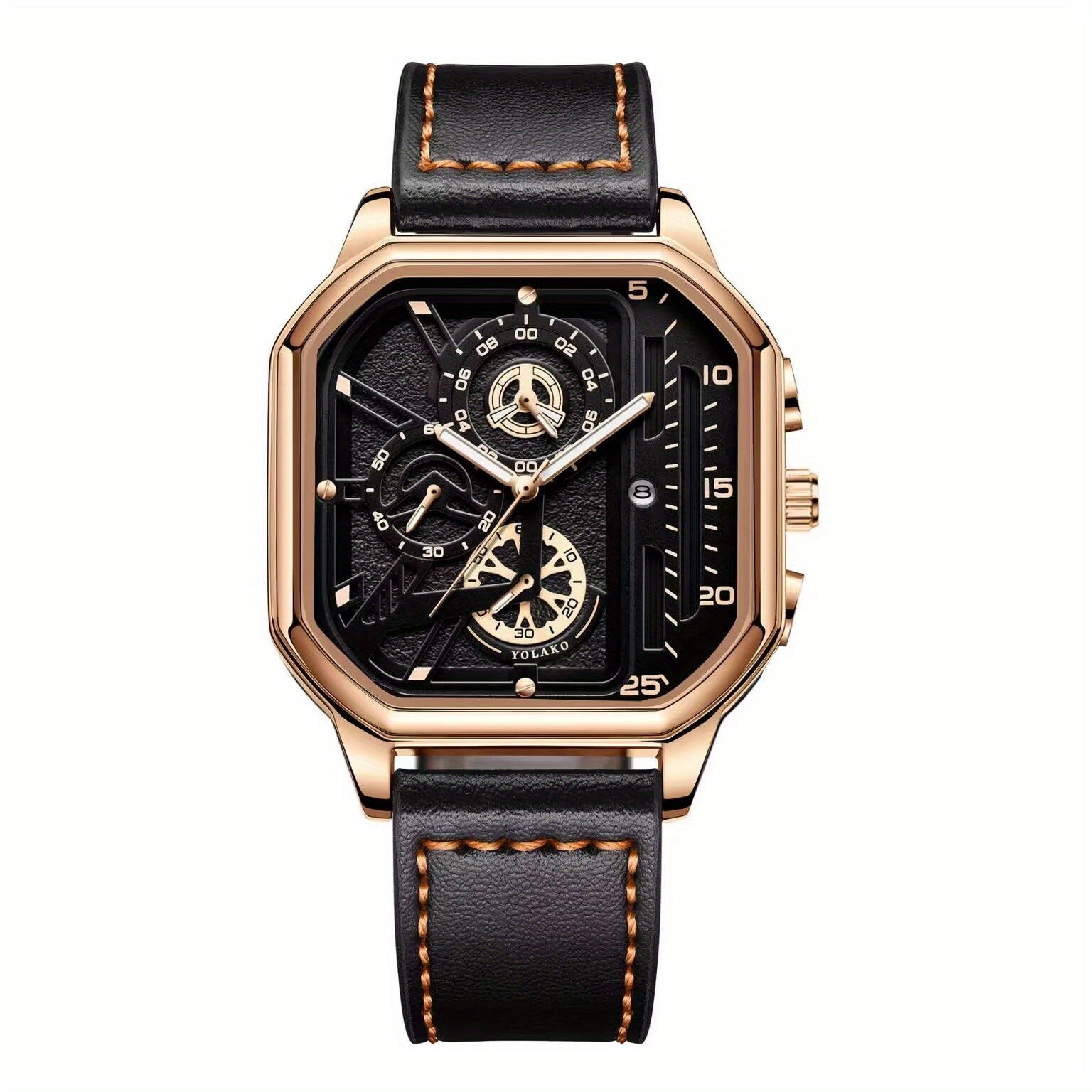 Montre de sport homme en cuir