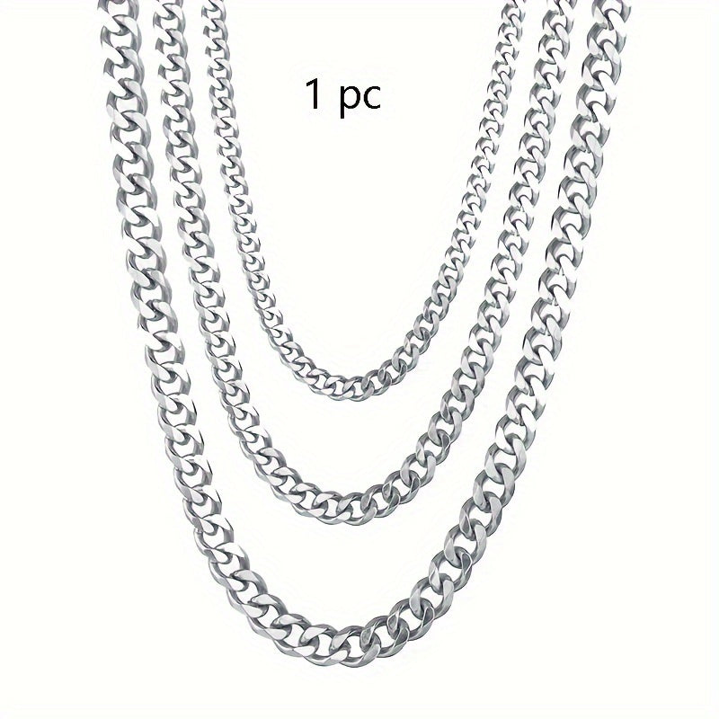 1pc Chaine Homme 3/5/7mm Titane