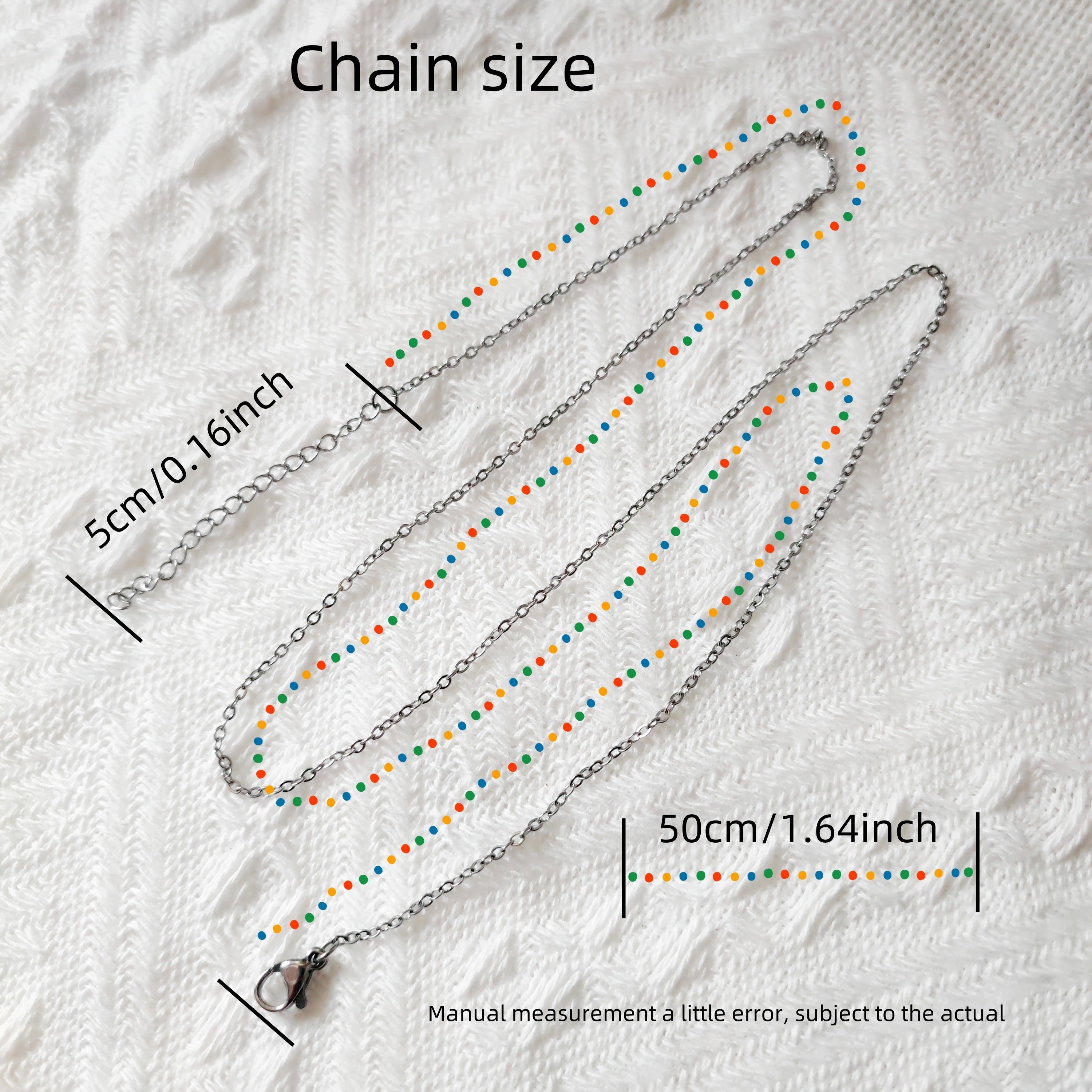 1pc Chaine Avec Pendentif Cristal