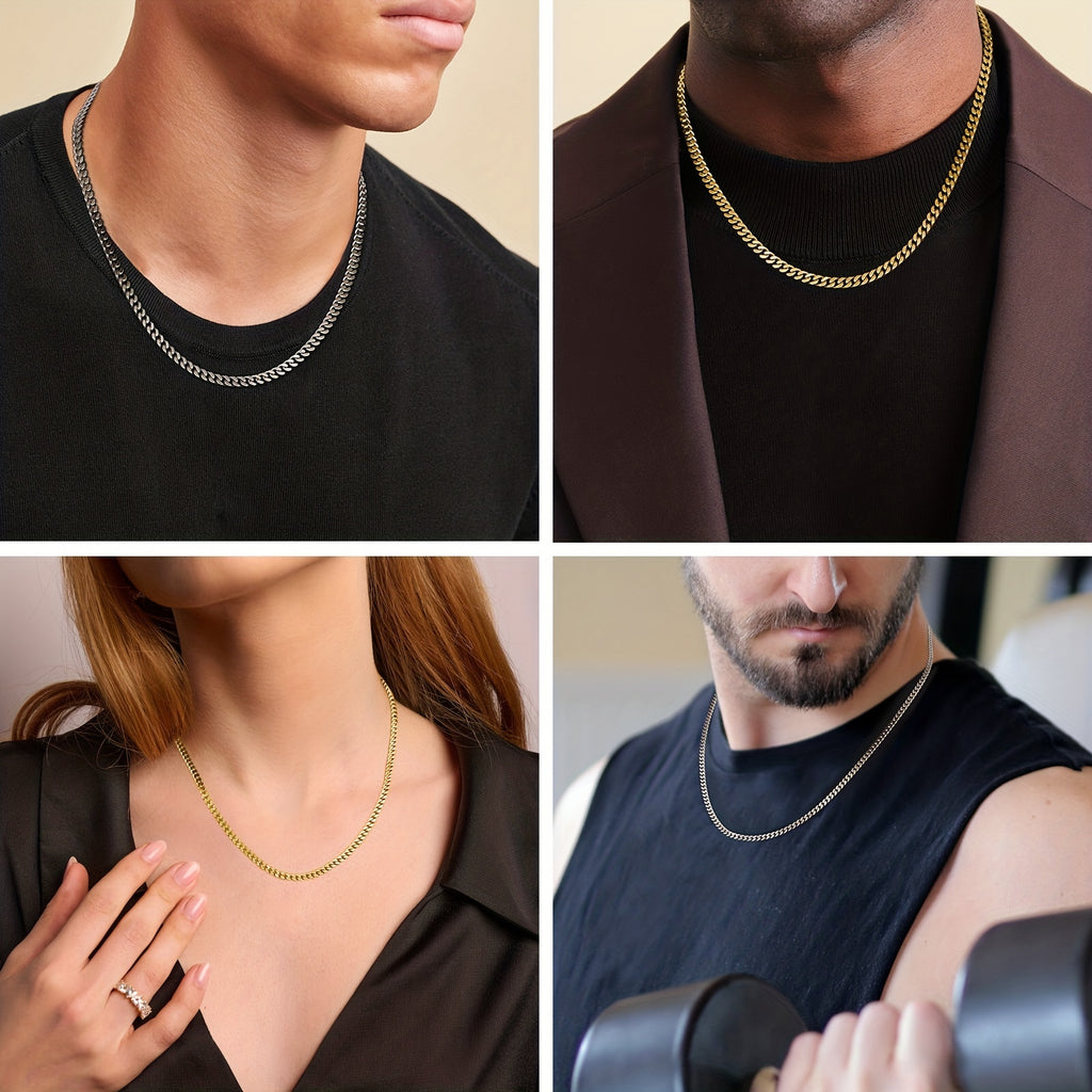 1pc Chaine Doré Homme