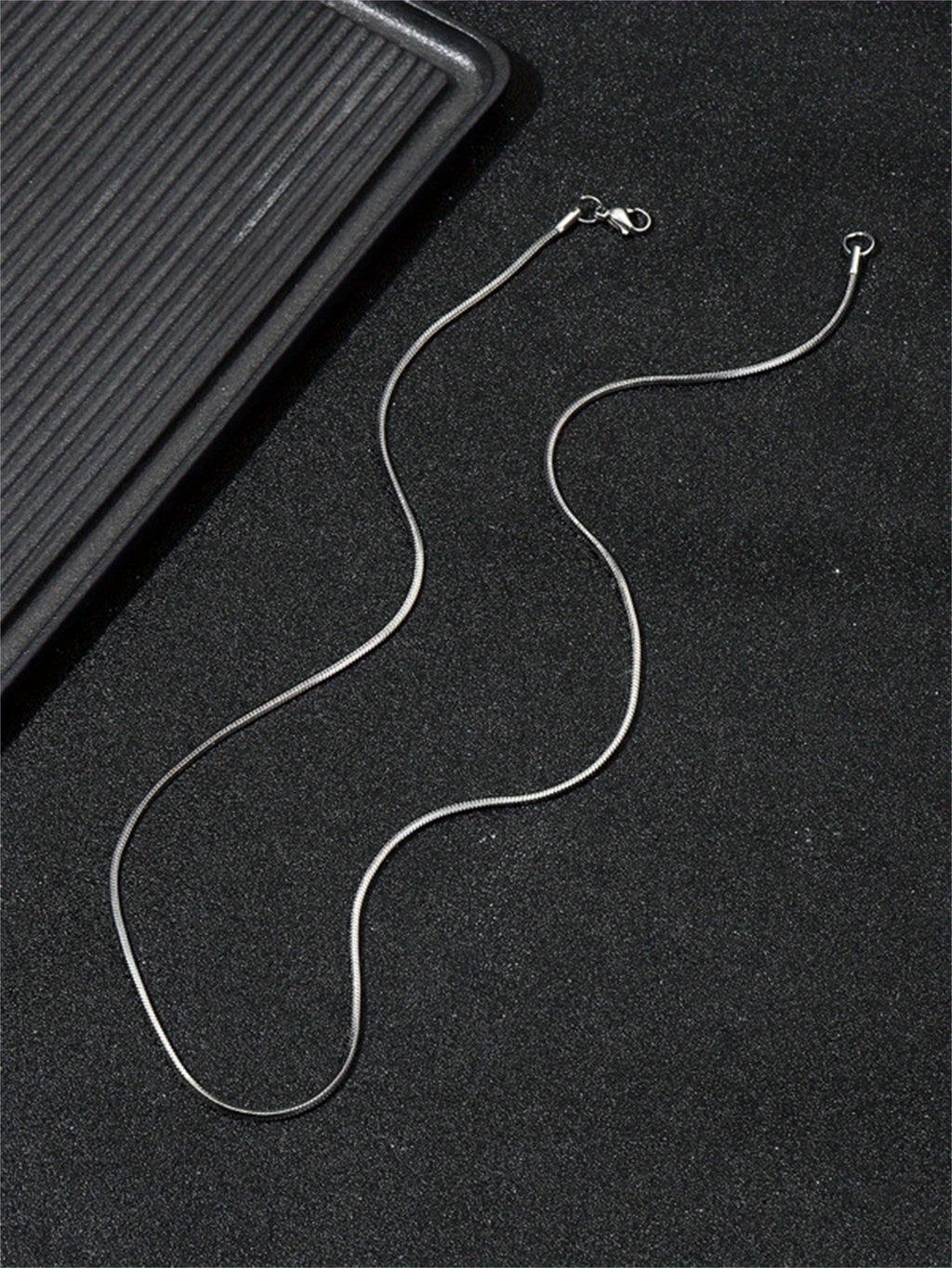 1Pc Chaine Homme Collier A Maillons Acier
