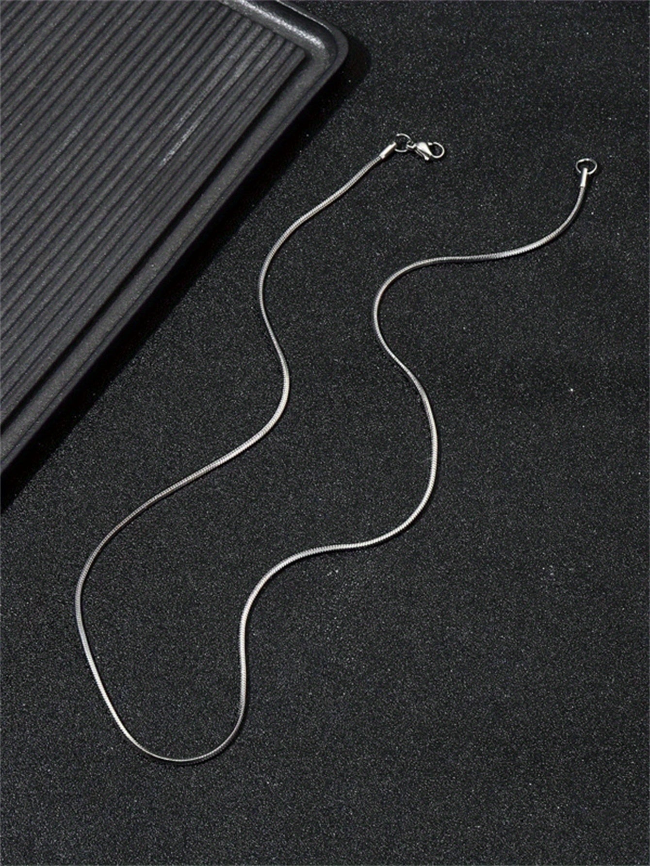 1Pc Chaine Homme Collier A Maillons Acier