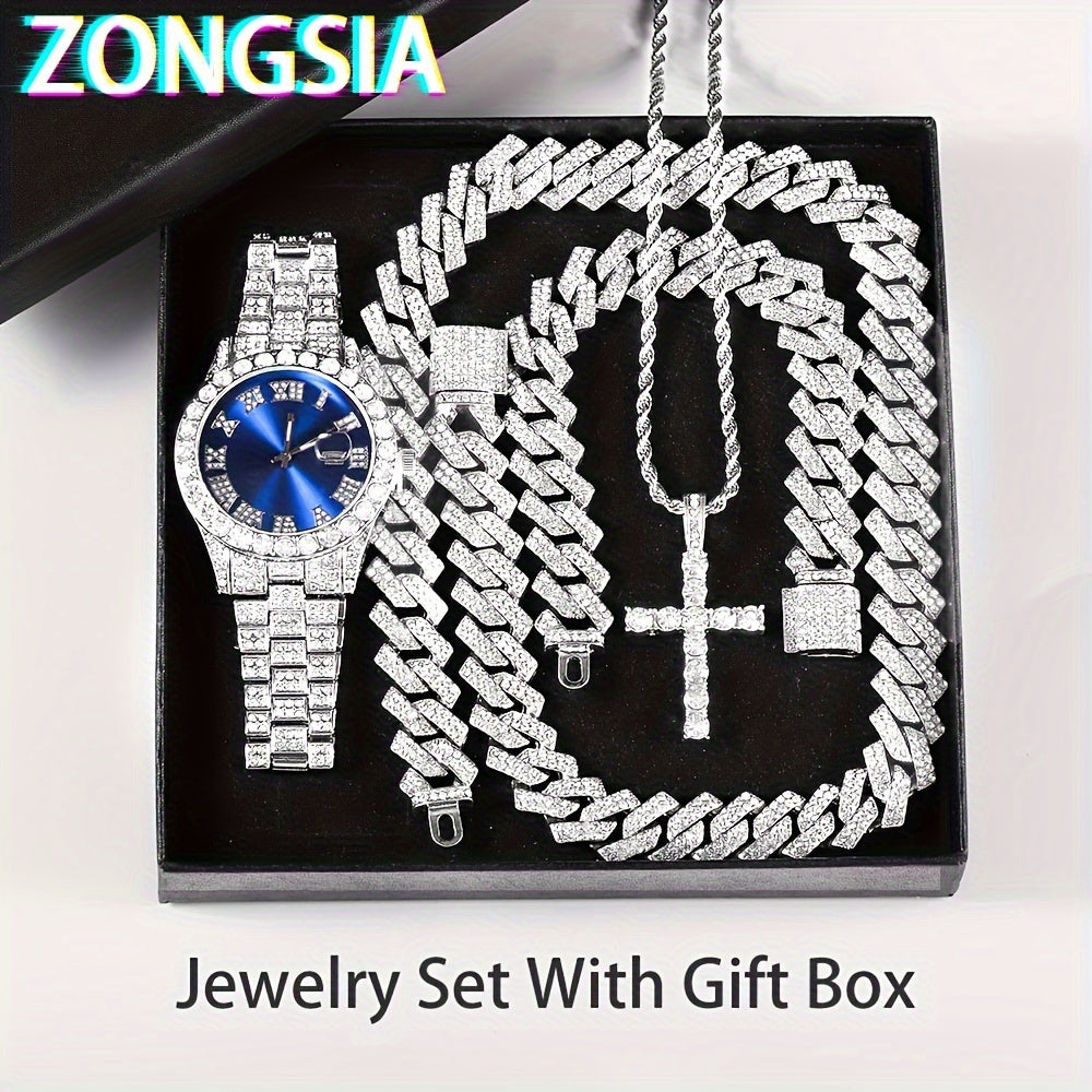 Set de bijoux Homme Bracelet Colliers Montre