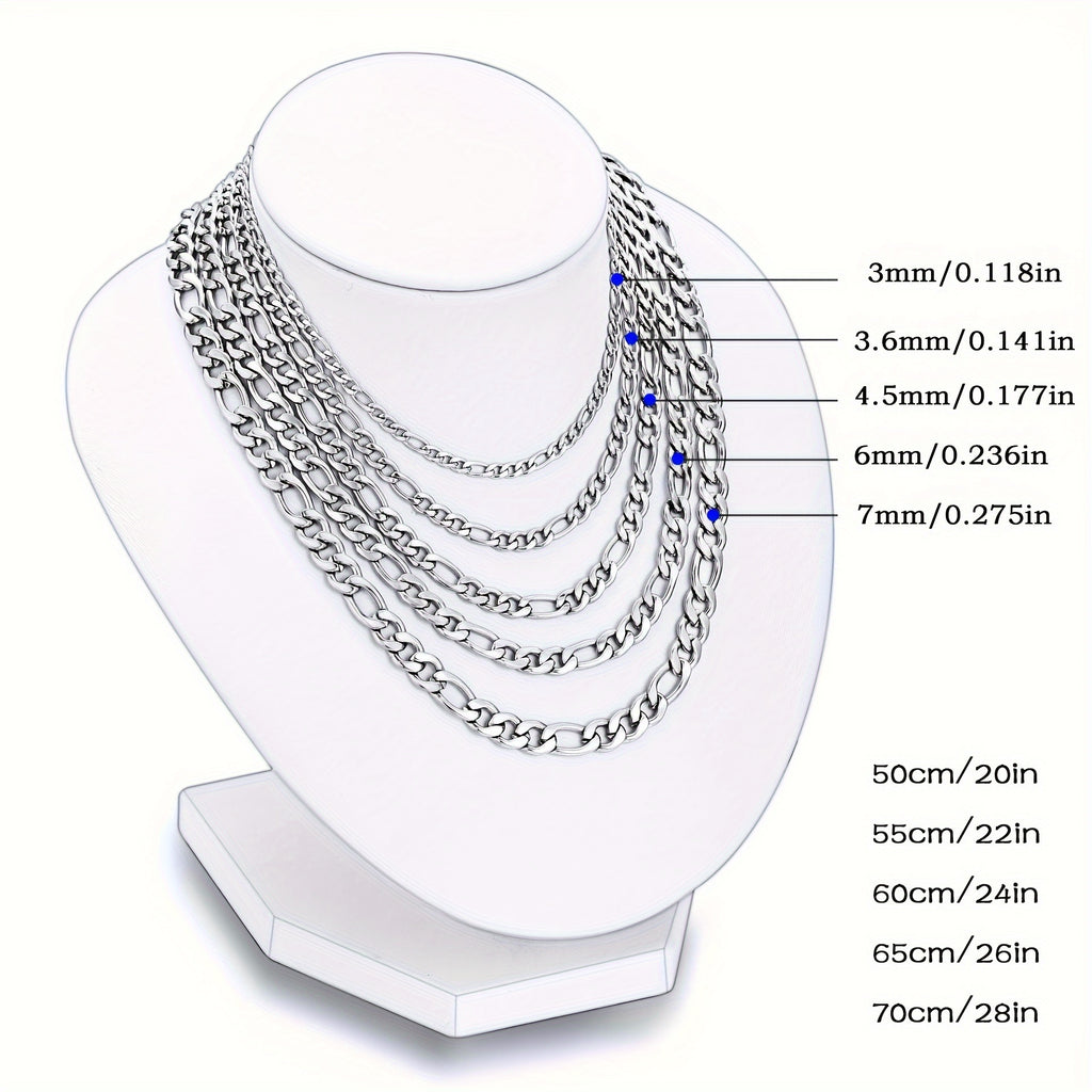 1pc Chaine Homme/Femme Collier Acier