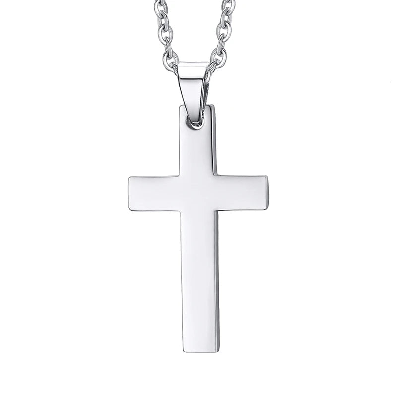Chaine Homme Croix or/argent/noir Collier