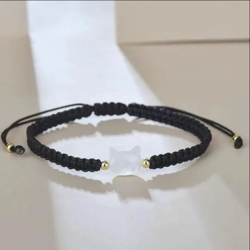 2pcs bracelets couple chats