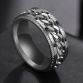 Bague Anneau rotatif chaine pour Homme