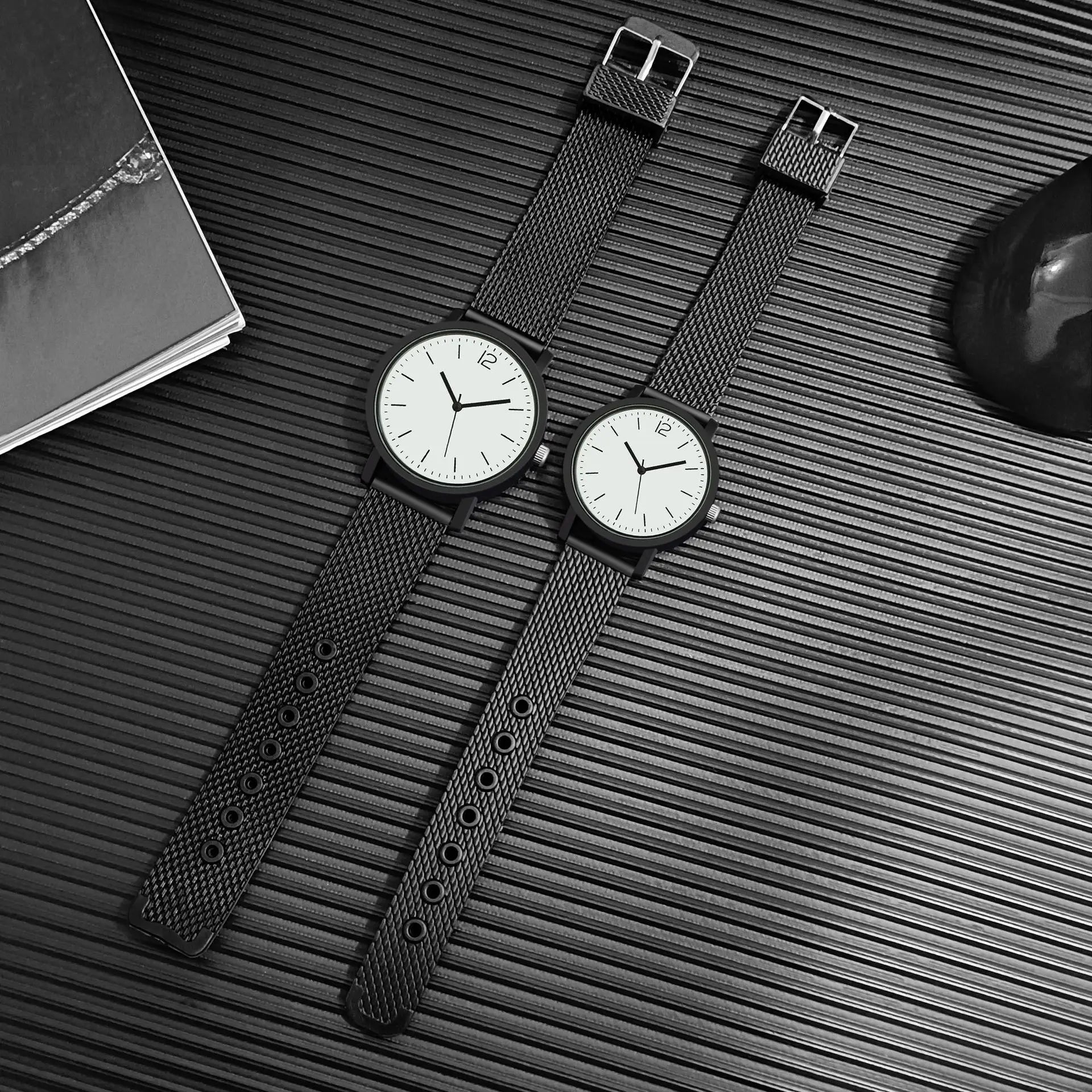 Montre couple saint valentin noir