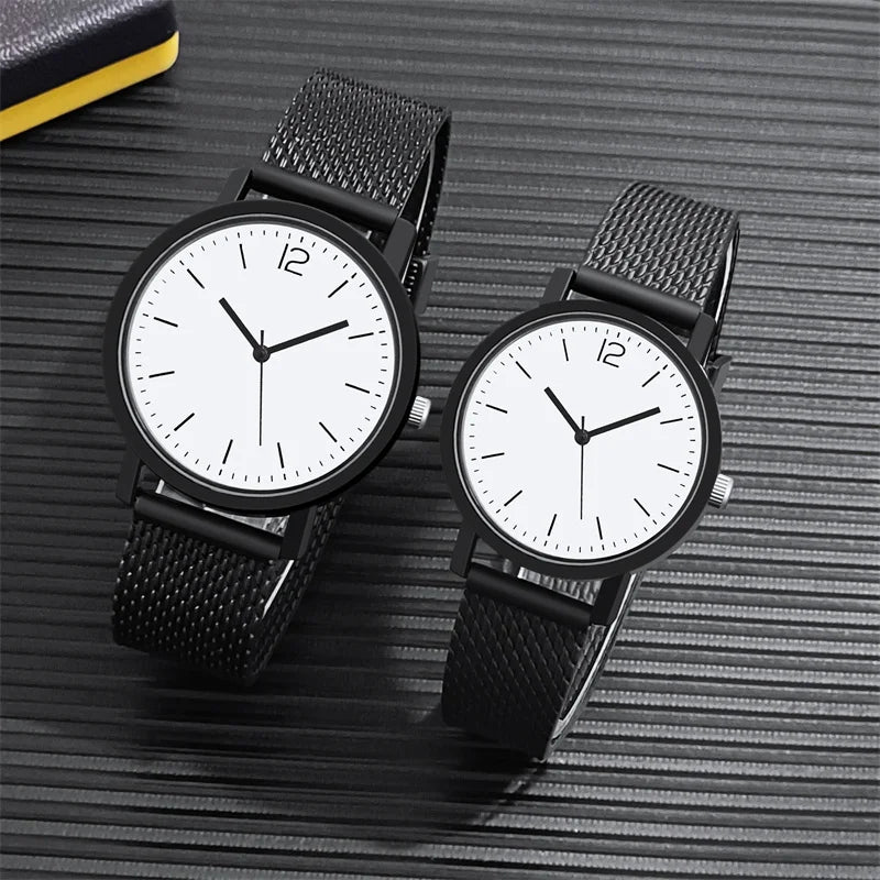 Montre couple saint valentin noir