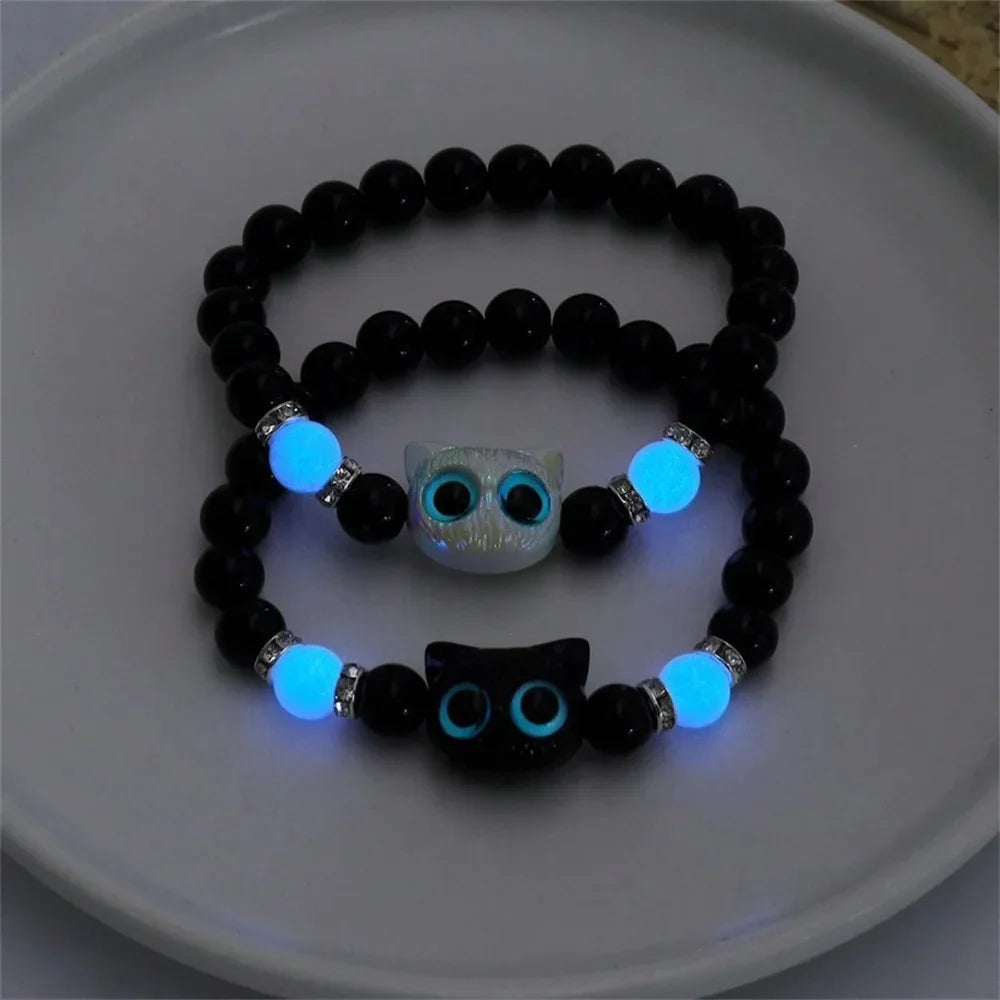 Bracelet Couple 1pcs Chat Lumineux Mignon