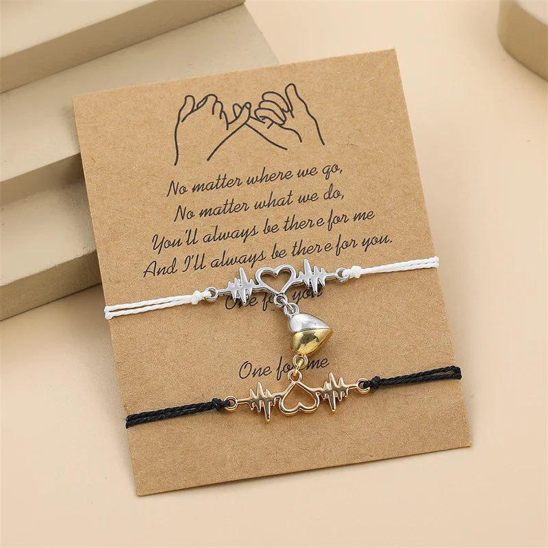 2pcs bracelets couple saint valentin