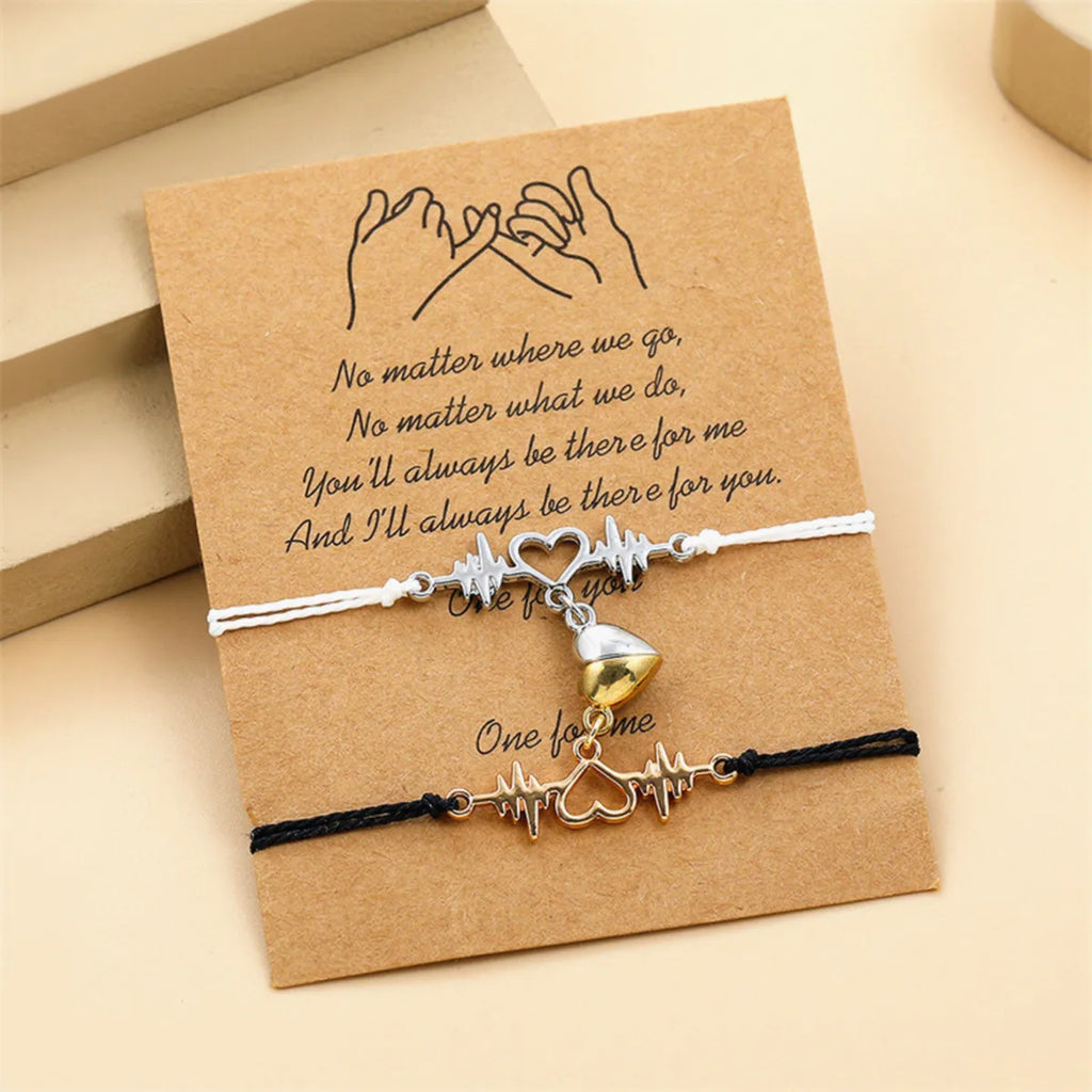 2pcs bracelets couple saint valentin