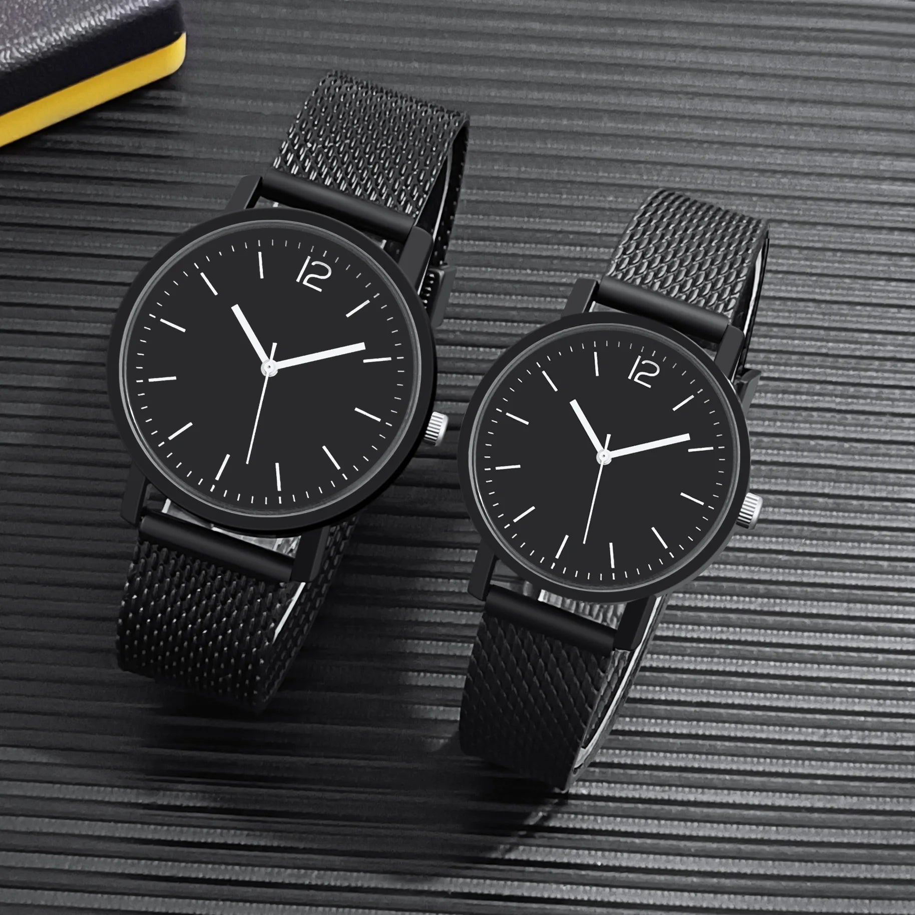 Montre couple saint valentin noir