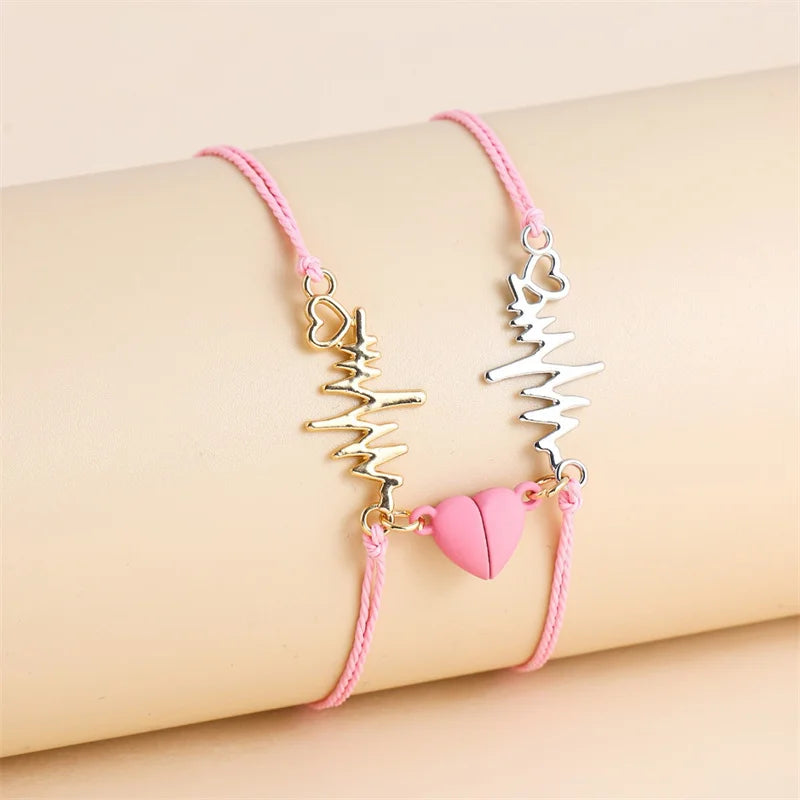 2pcs bracelets couple saint valentin