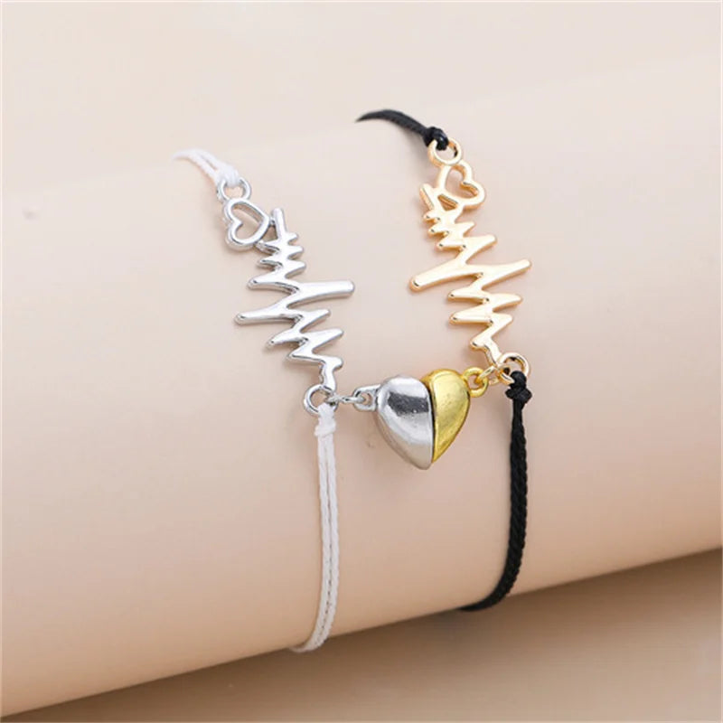 2pcs bracelets couple saint valentin