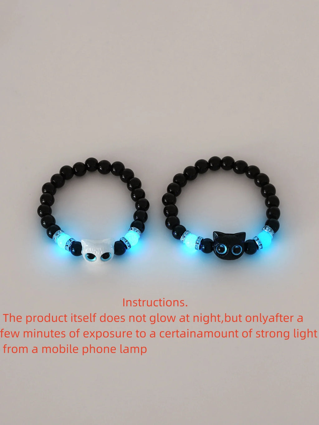 Bracelet Couple 1pcs Chat Lumineux Mignon