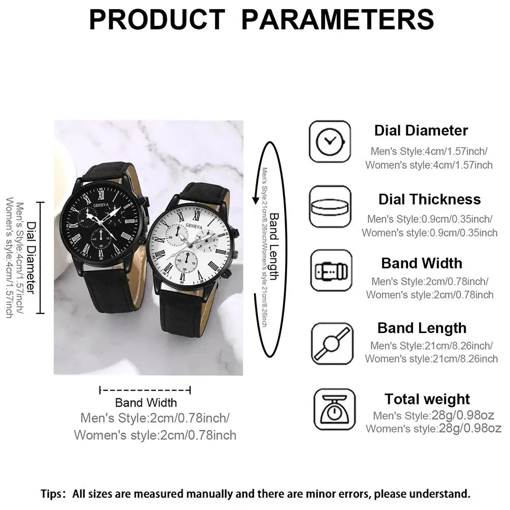 1/2PCS Couple Montre Saint Valentin