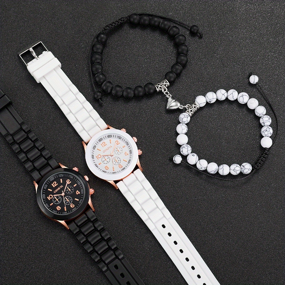 Montres et bracelets coeur couple saint valentin