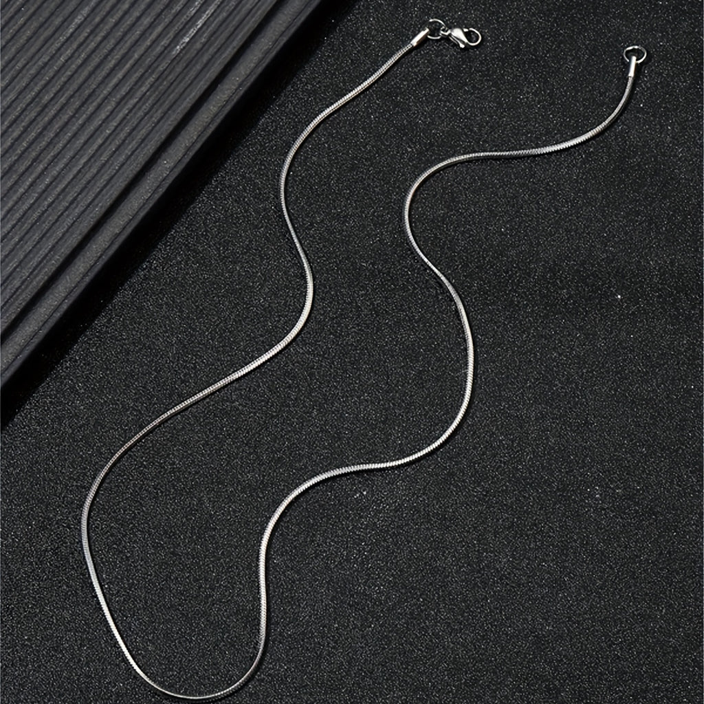 1Pc Chaine Homme Collier A Maillons Acier