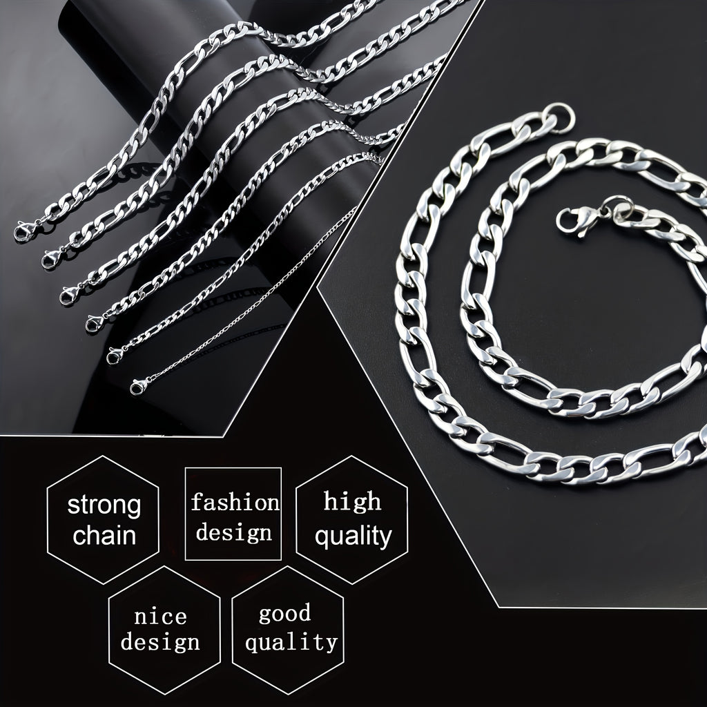 1pc Chaine Homme/Femme Collier Acier
