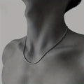 1Pc Chaine Homme Collier A Maillons Acier