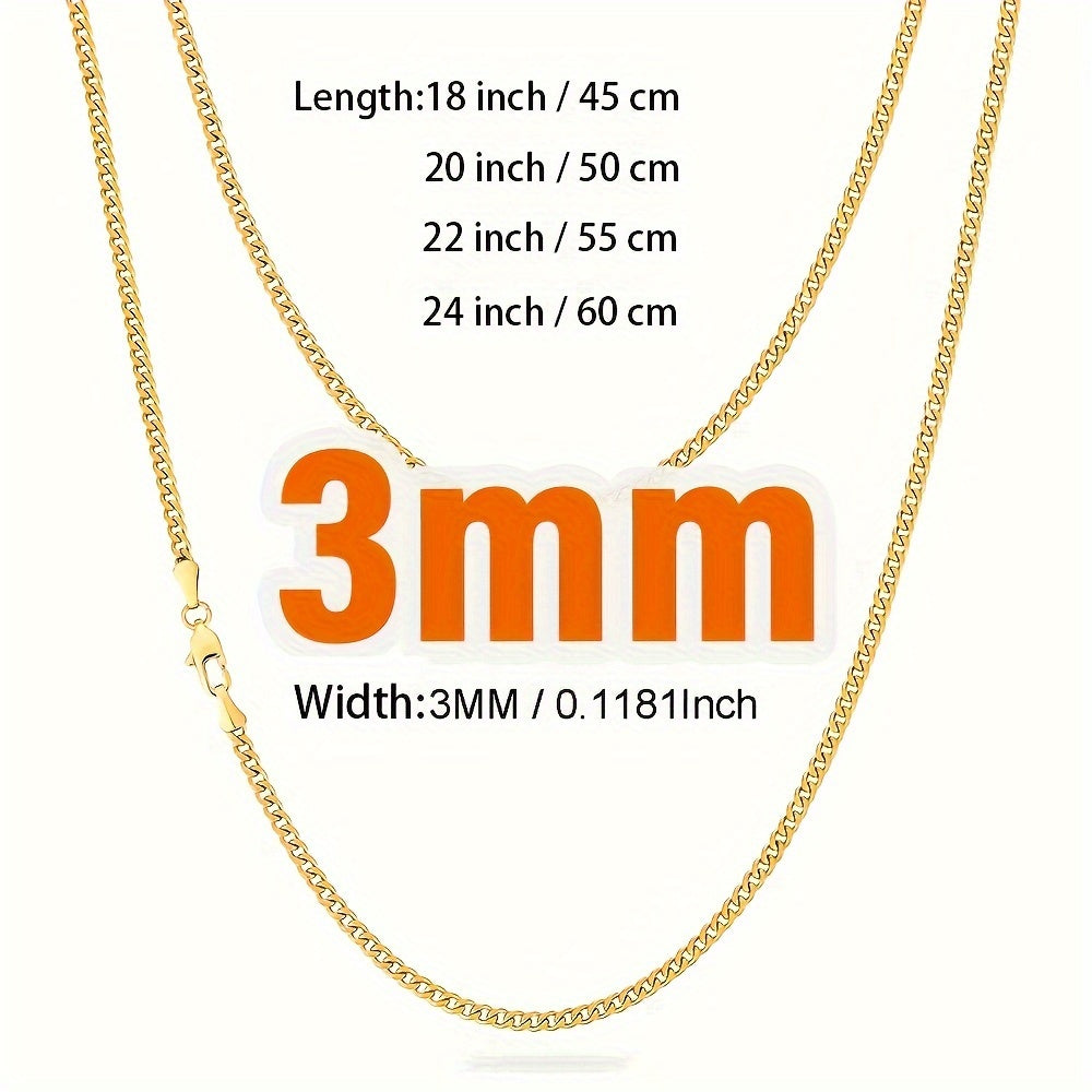 1pc Chaine Doré Homme
