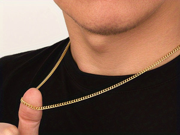 1pc Chaine Doré Homme
