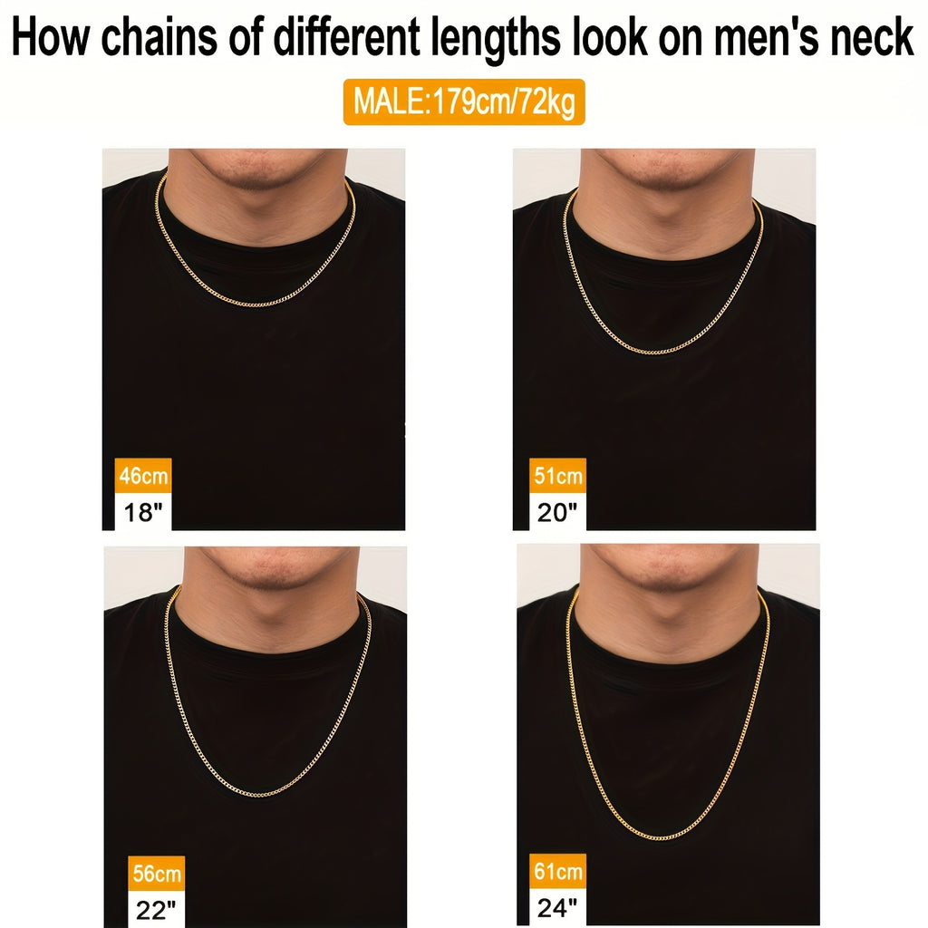 1pc Chaine Doré Homme