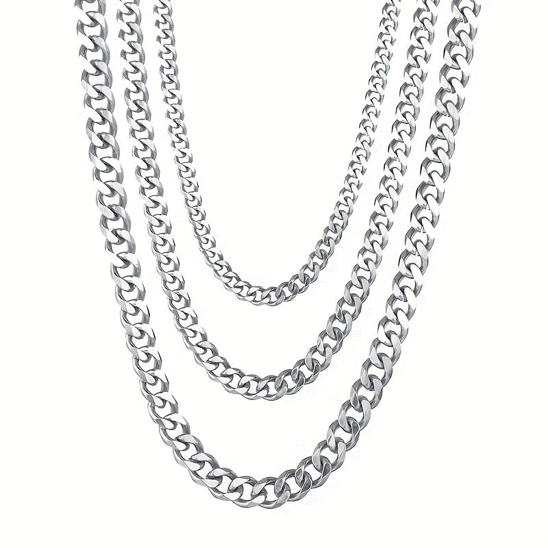 1pc Chaine Homme 3/5/7mm Titane